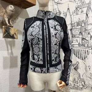 Snake Print and Mesh Moto